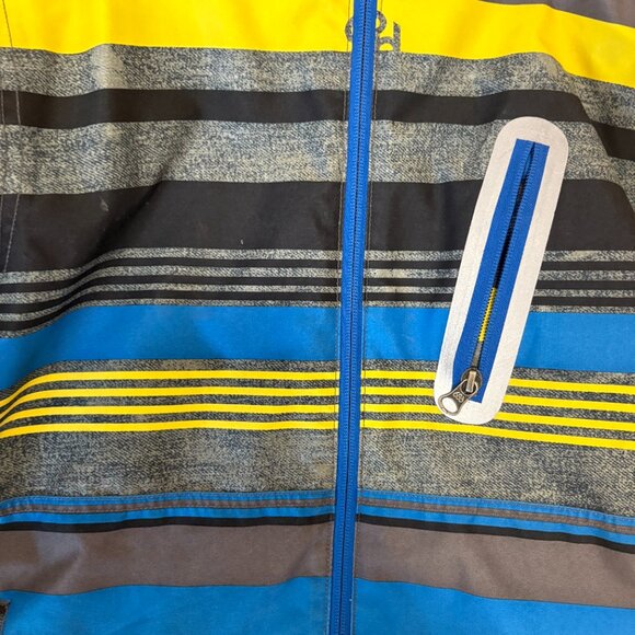 686 infiDry Jacket Waterproof Thermal Boy's Youth Medium Blue Grey Snowboard Ski - Picture 4 of 13